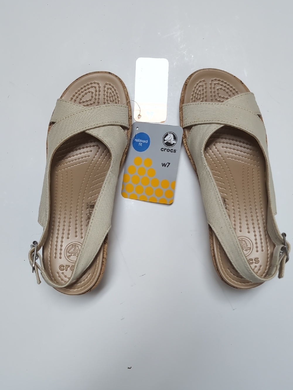 CROCS Women’s Tan Beige Slingback Sandal - Relaxed Fit